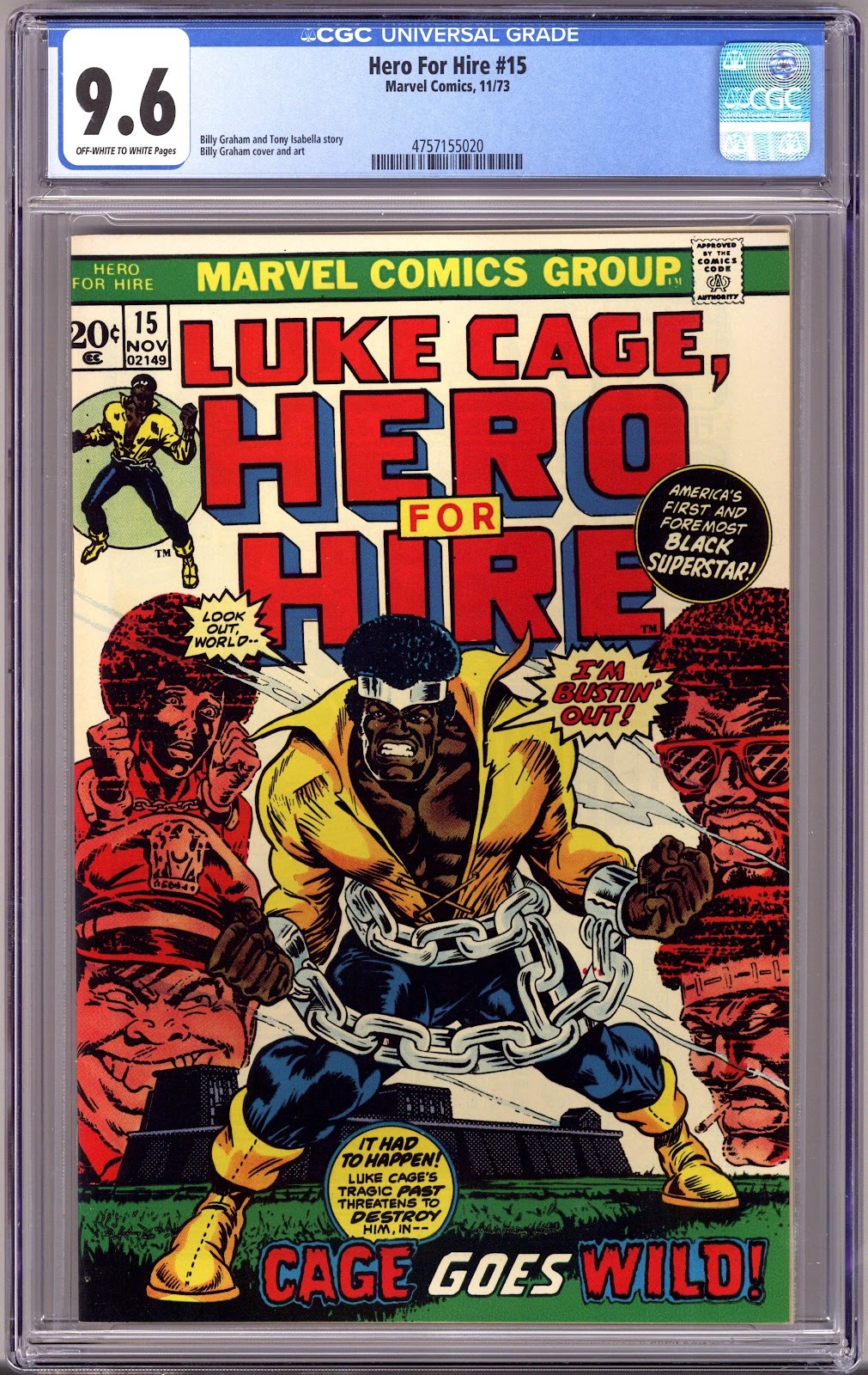 Hero for Hire   15 CGC 9.6 (NM+)   (1973)