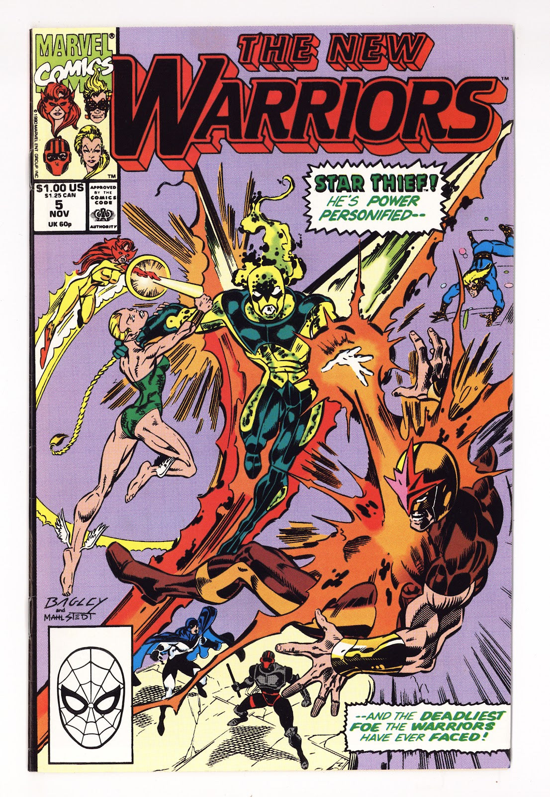 The New Warriors Vol 1 5 Mid Grade (1990) 