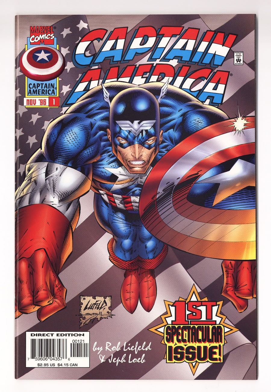 Captain America Vol 2 1  High Grade   (1996) Liefeld   Variant  