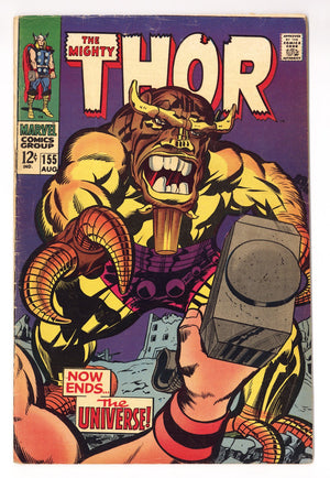 Thor Vol 1 155 VG+ (4.5) Miscut (1968)