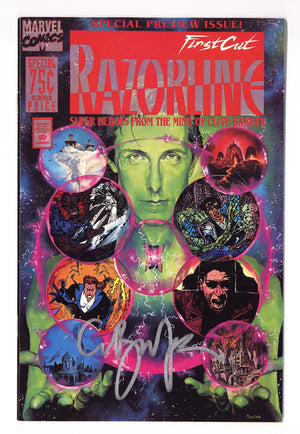 Razorline: The First Cut 1 VF/NM (9.0) (1993) Signed x1 Cover Clive Barker