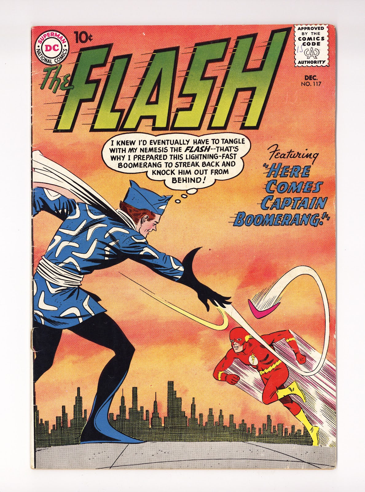 The Flash Vol 1 117  VG+ (4.5) Bottom Staple Detached  (1960)     