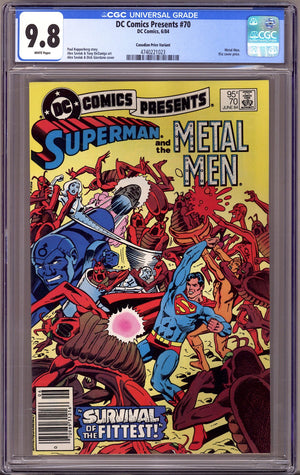 DC Comics Presents Vol 1 70 CGC 9.8 (NM/M) (1984) Canadian Price Variant