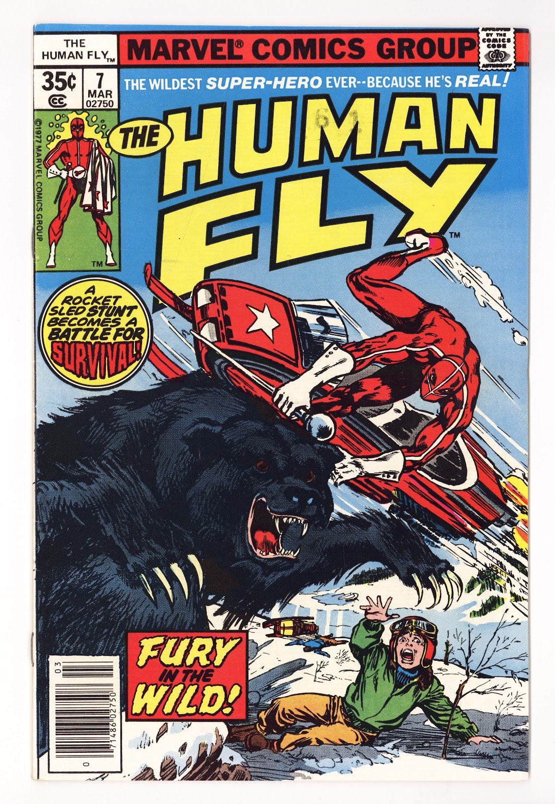 The Human Fly Vol 1 7  Mid Grade   (1978)     