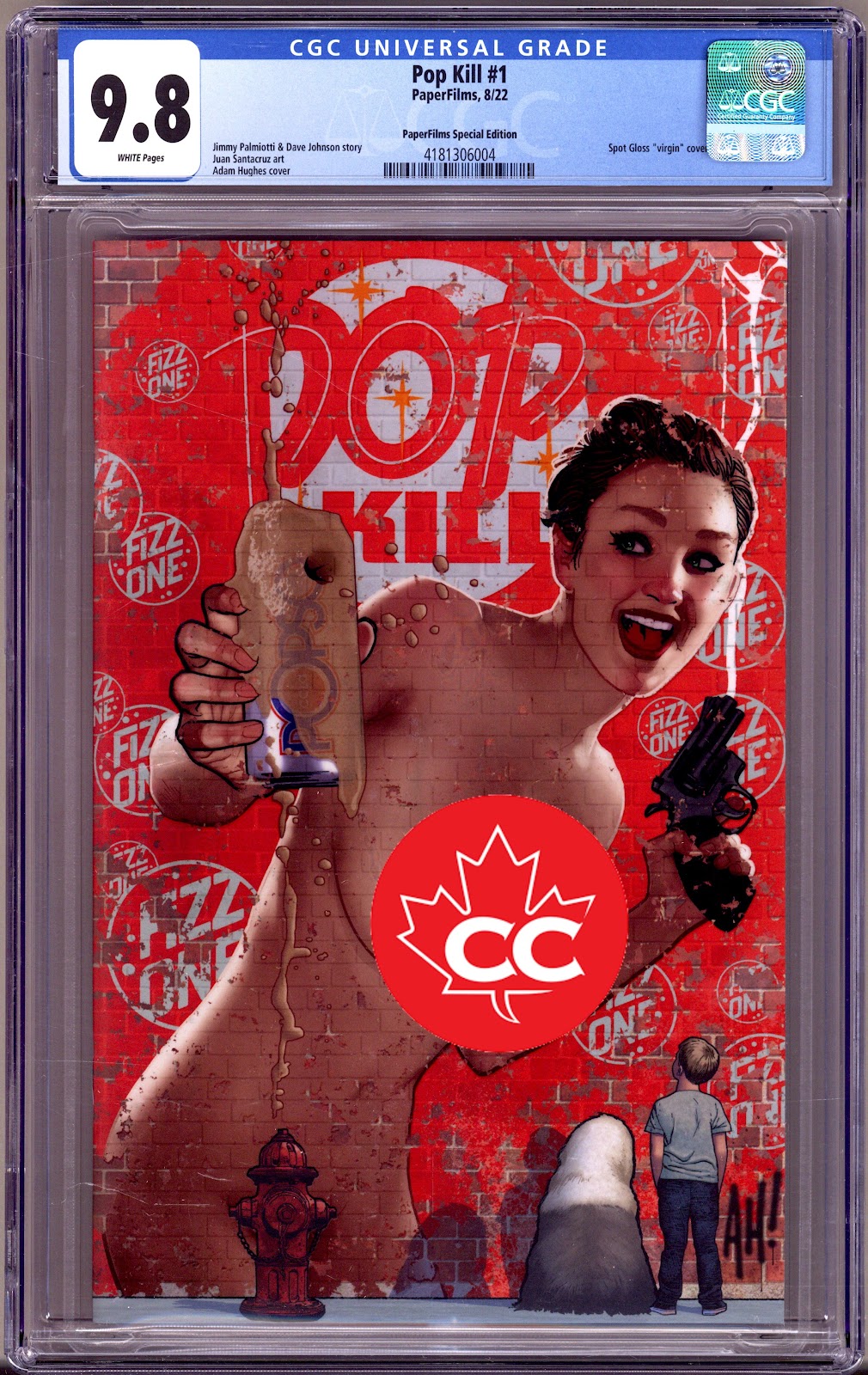 Pop Kill 1 CGC 9.8 (NM/M) (2022) Hughes Risque Exclusive Variant 