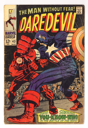 Daredevil Vol 1 43  GD (2.0) Bottom Staple Detached  (1968)