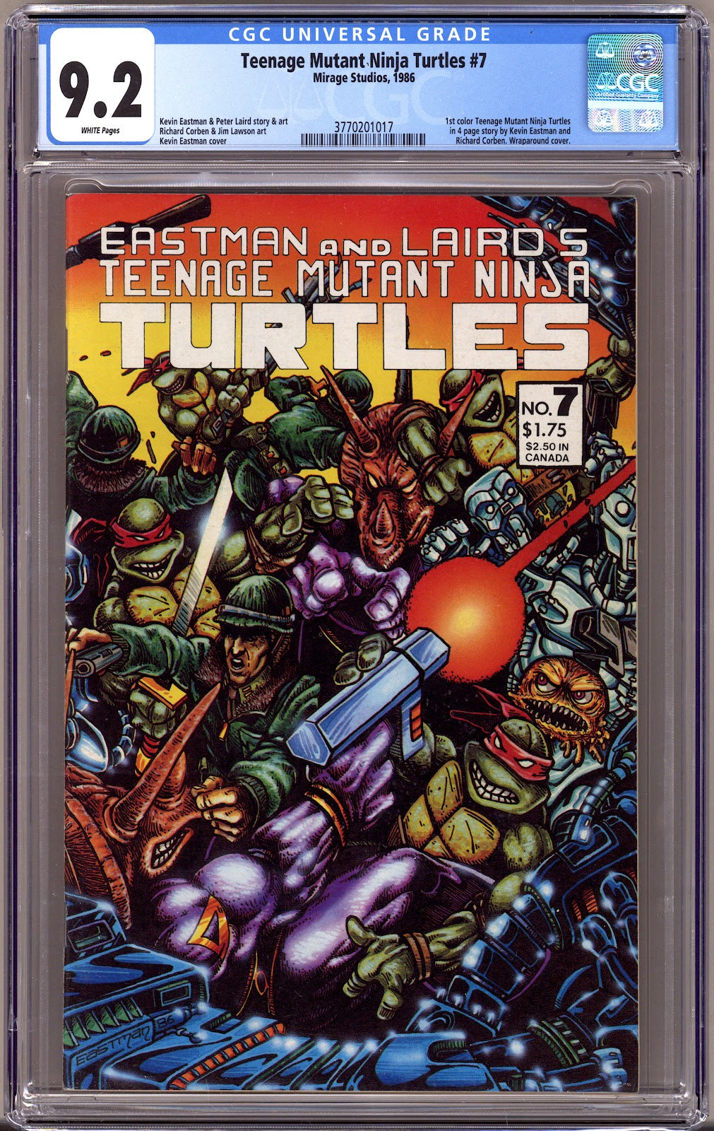 Teenage Mutant Ninja Turtles Vol 1 7 CGC 9.2 (NM-)   (1986)