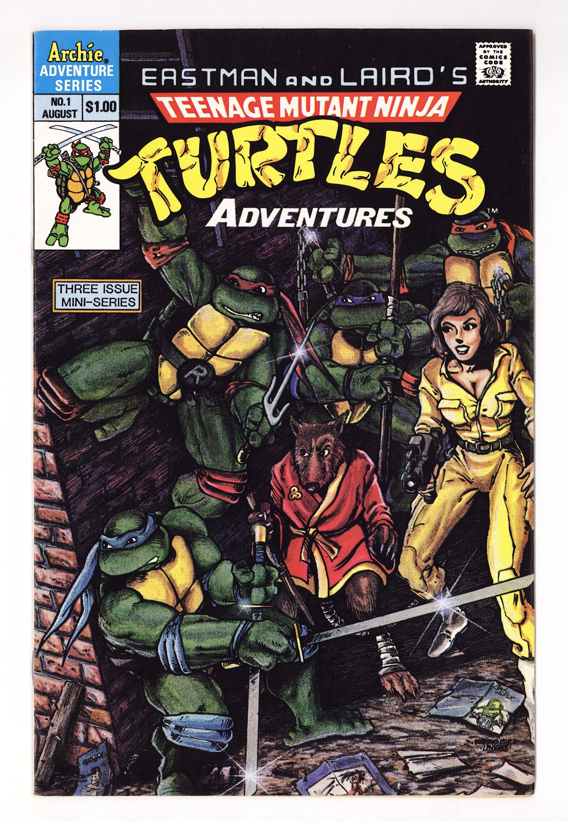 Teenage Mutant Ninja Turtles Adventures Vol 1 1  VF- (7.5)   (1988)     
