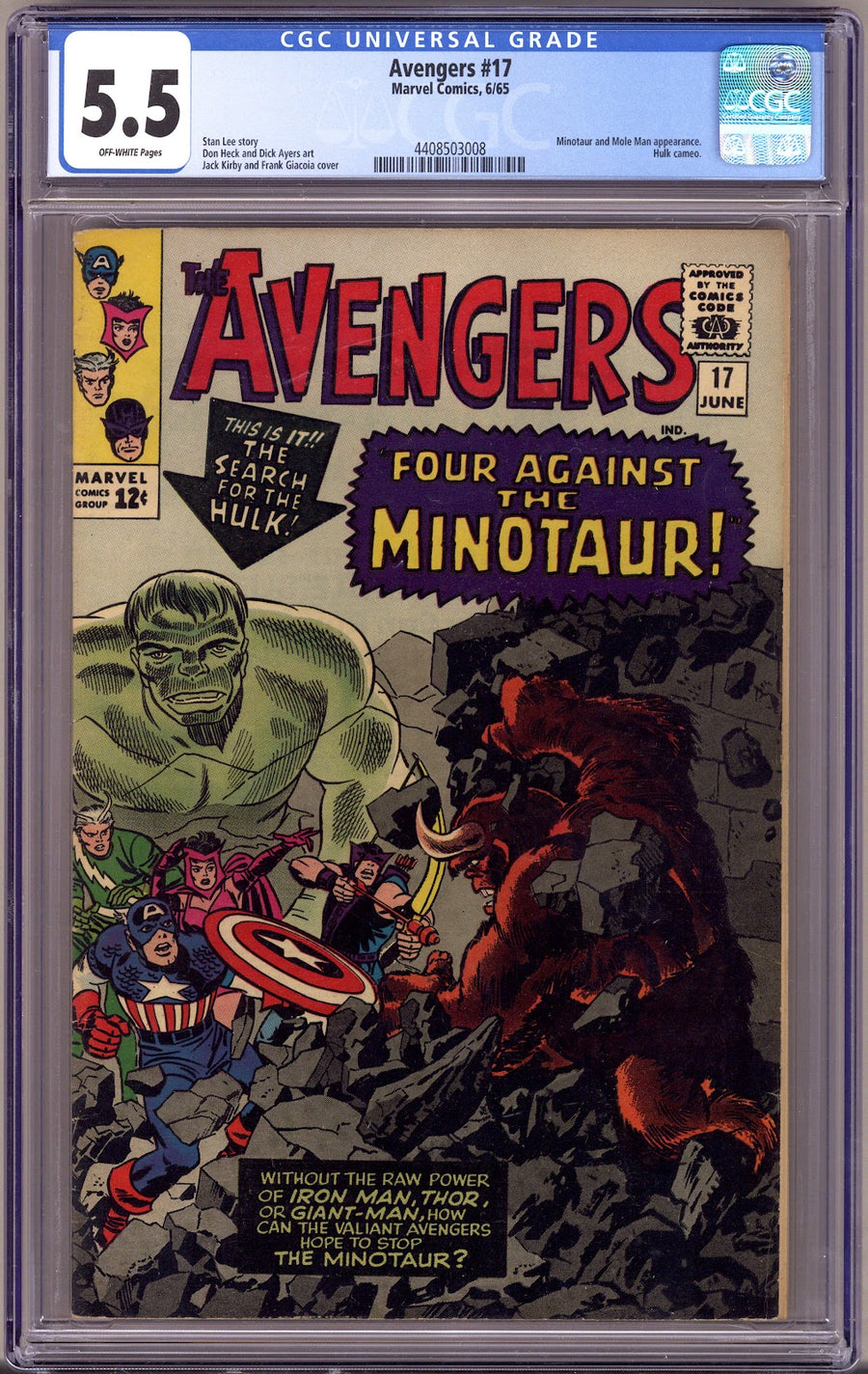 The Avengers Vol 1 17 CGC 5.5 (FN-)   (1965)     