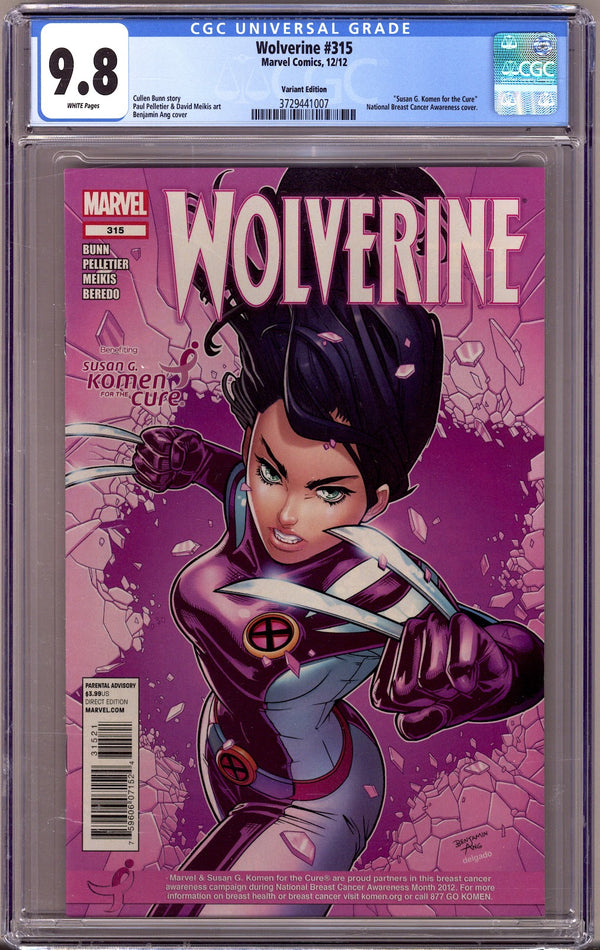 Wolverine Vol 4 315 CGC 9.8 (NM/M) (2012) Komen Variant
