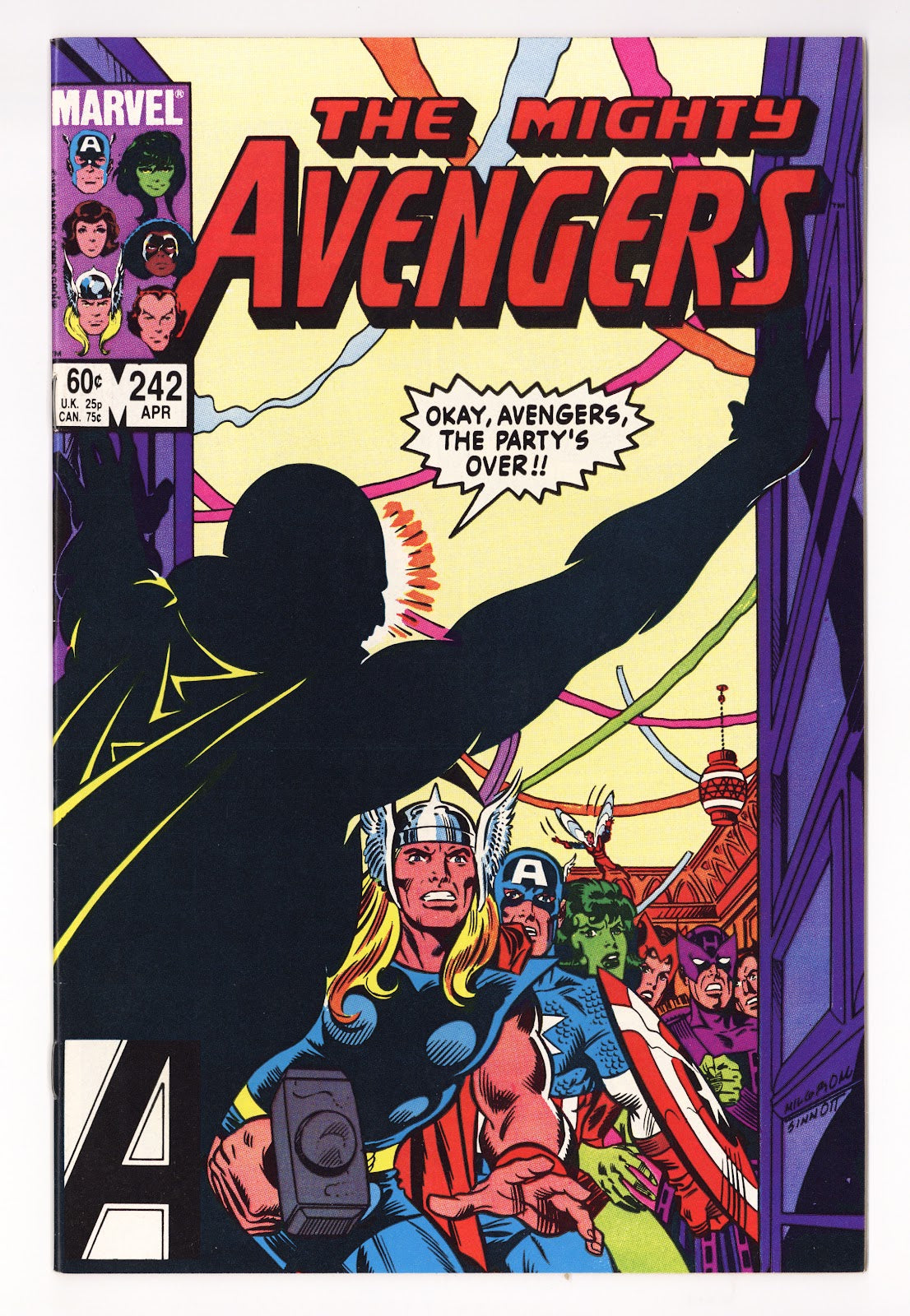 The Avengers Vol 1 242 High Grade (1984) 
