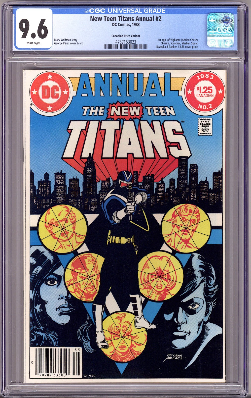 The New Teen Titans Annual Vol 1 2 CGC 9.6 (NM+)   (1983)   Canadian Price Variant