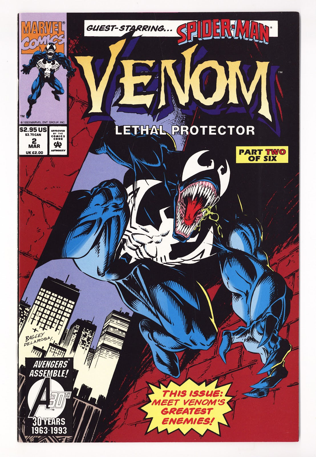 Venom: Lethal Protector Vol 1 2 Mid Grade (1993)  