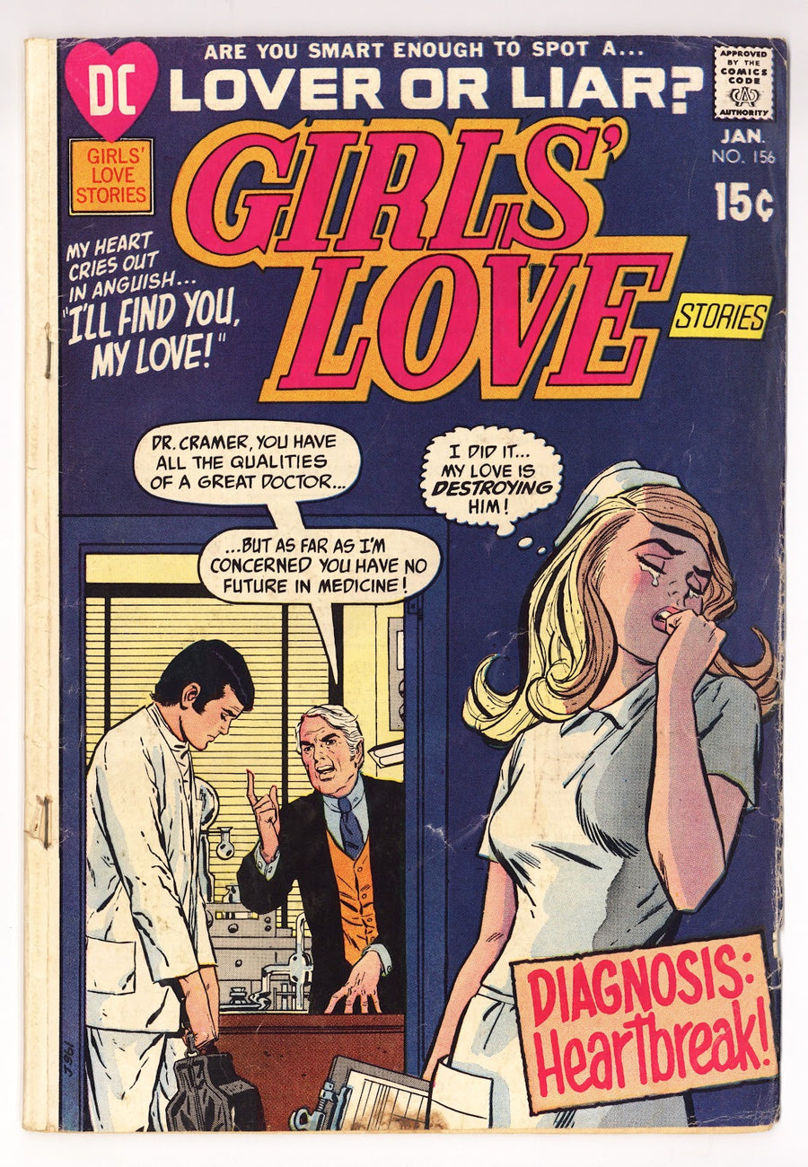 Girls' Love Stories 156 GD+ (2.5) (1971) 