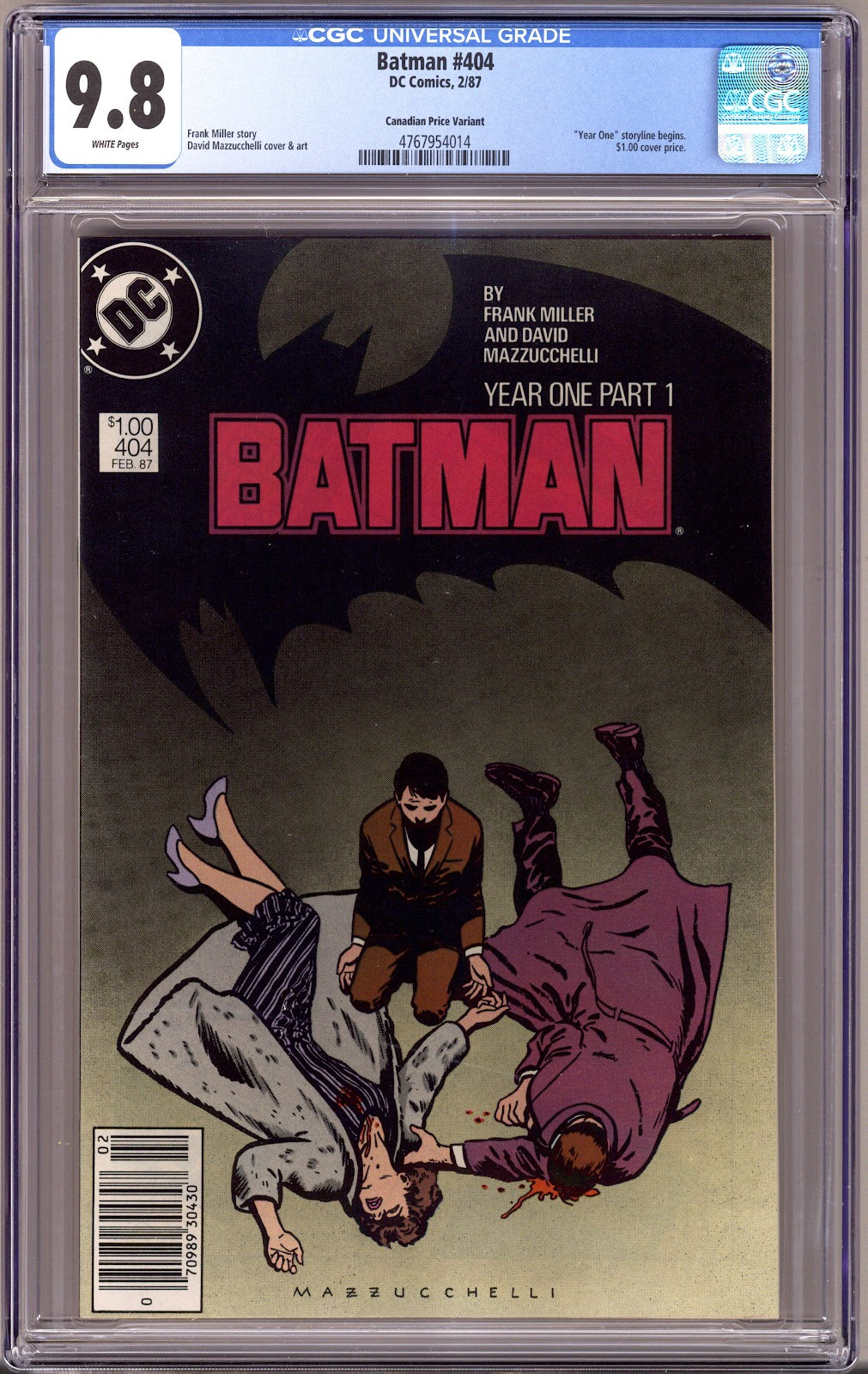 Batman Vol 1 404 CGC 9.8 (NM/M)   (1987)   Canadian Price Variant  