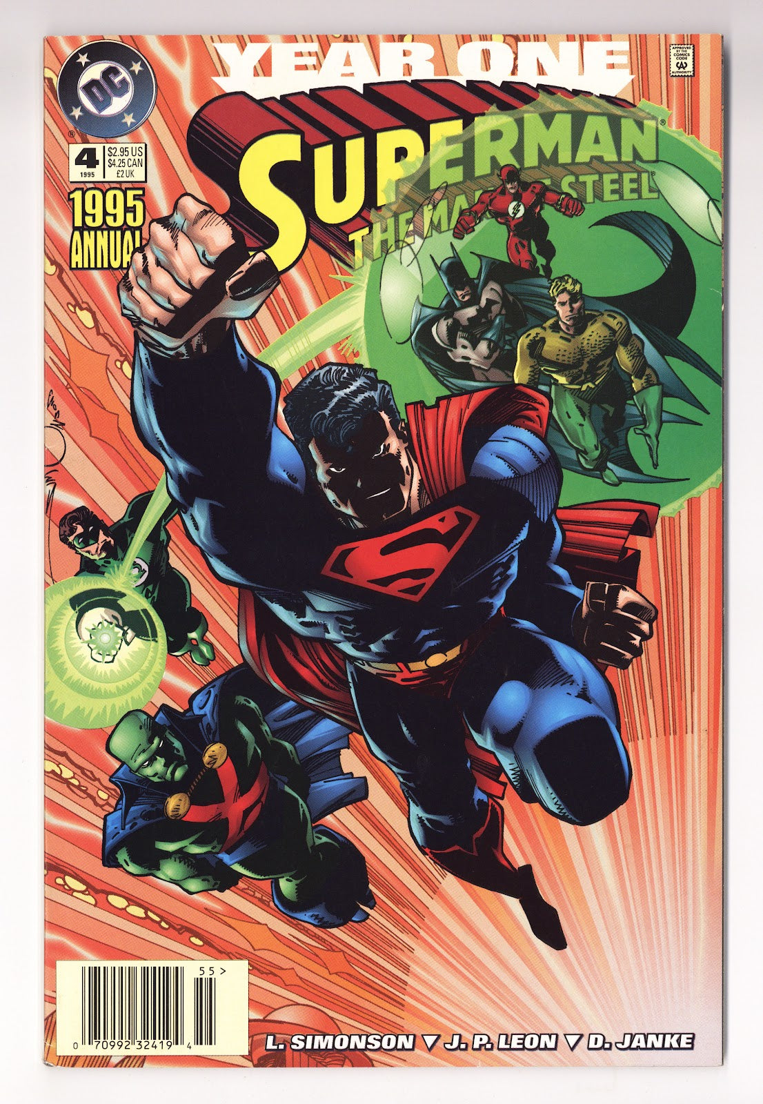 Superman: The Man of Steel Annual 4 High Grade (1995) Newsstand 
