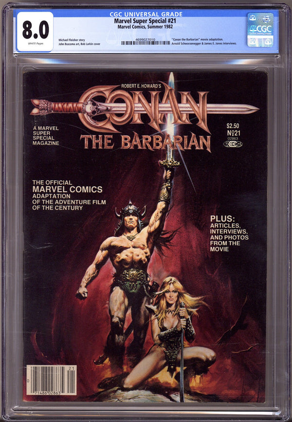 Marvel Super Special Vol 1 21 CGC 8.0 (VF) Conan  (1982)