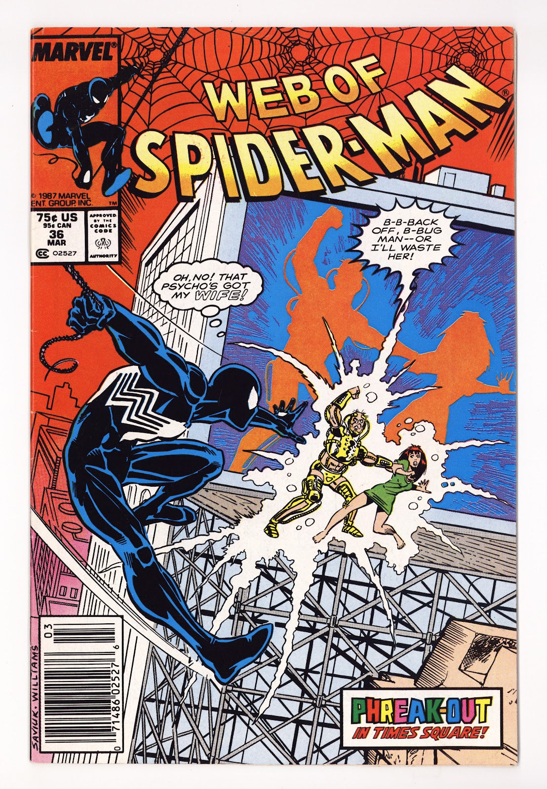 Web of Spider-Man Vol 1 36 FN+ (6.5) (1988) Newsstand 