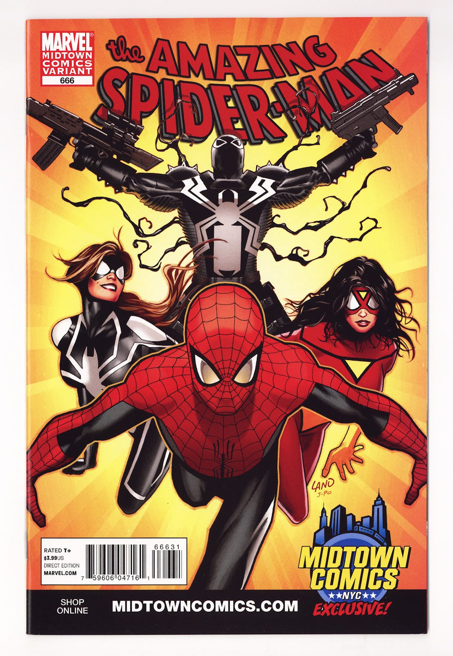 The Amazing Spider-Man Vol 2 666  VF/NM (9.0)   (2011) Land   Midtown Comics Variant - Greg Land Cover