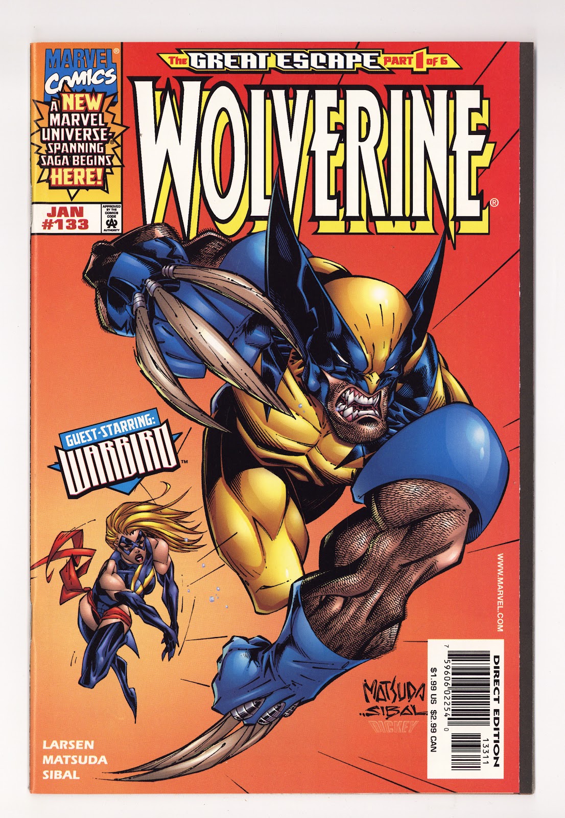 Wolverine Vol 2 133  High Grade   (1999) Orange   Variant  