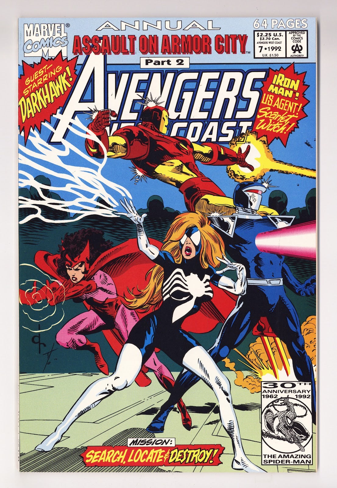 Avengers West Coast Annual Vol 2 7  High Grade   (1992)   Direct  
