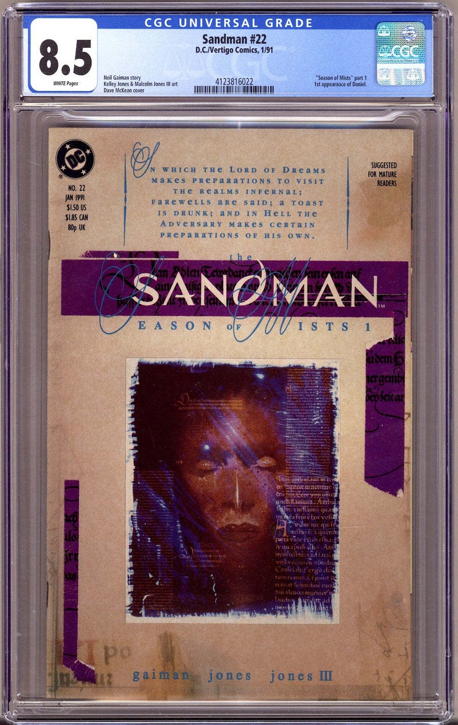 Sandman Vol 2 22 CGC 8.5 (VF+)   (1991)     