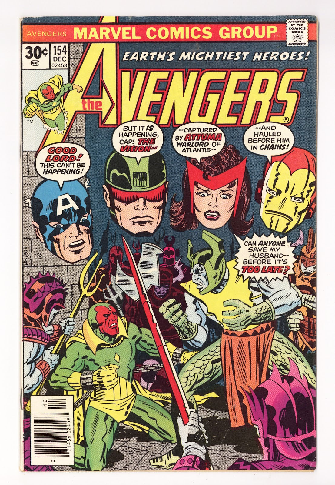 The Avengers Vol 1 154  Mid Grade   (1976)     