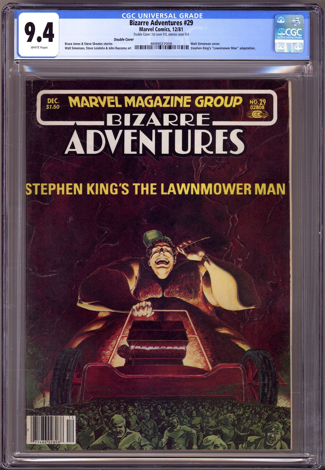 Bizarre Adventures   29 CGC 9.4 (NM) Double Cover  (1981)   Newsstand  