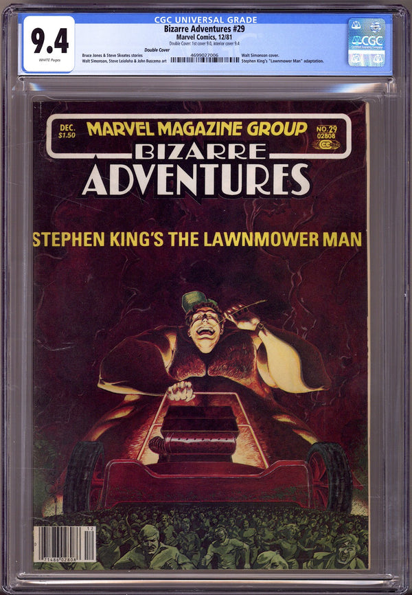 Bizarre Adventures   29 CGC 9.4 (NM) Double Cover  (1981)   Newsstand
