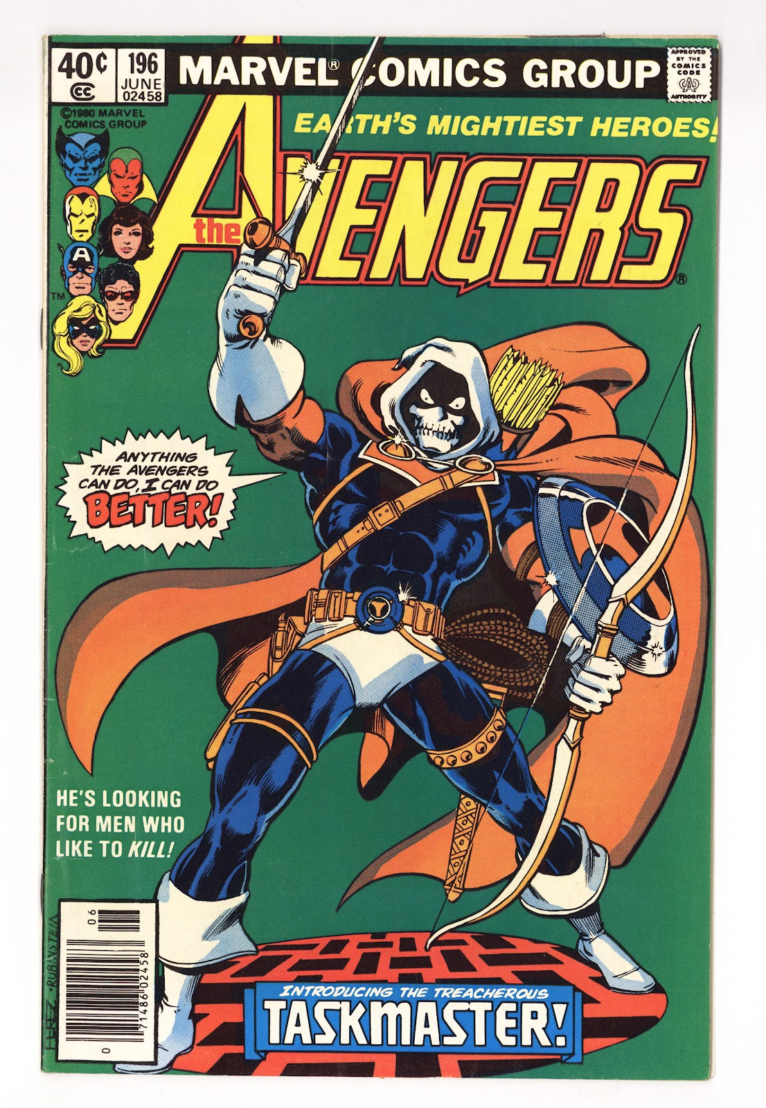The Avengers Vol 1 196 VG/FN (5.0) (1980) Newsstand 
