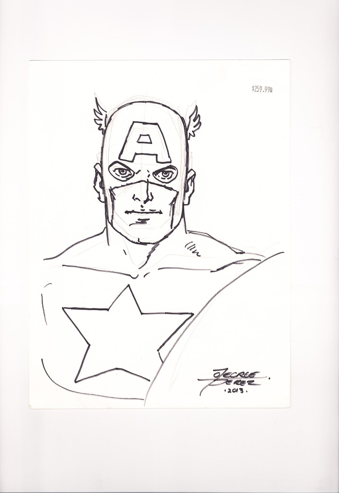 George Perez Captain America Convention Sketch [nn] (2013) 