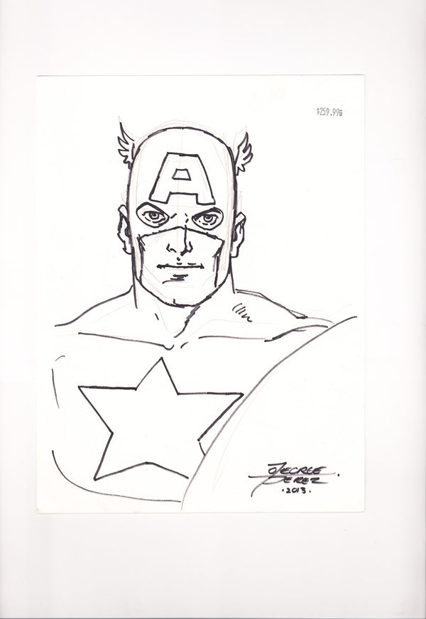 George Perez Captain America Convention Sketch [nn] (2013)