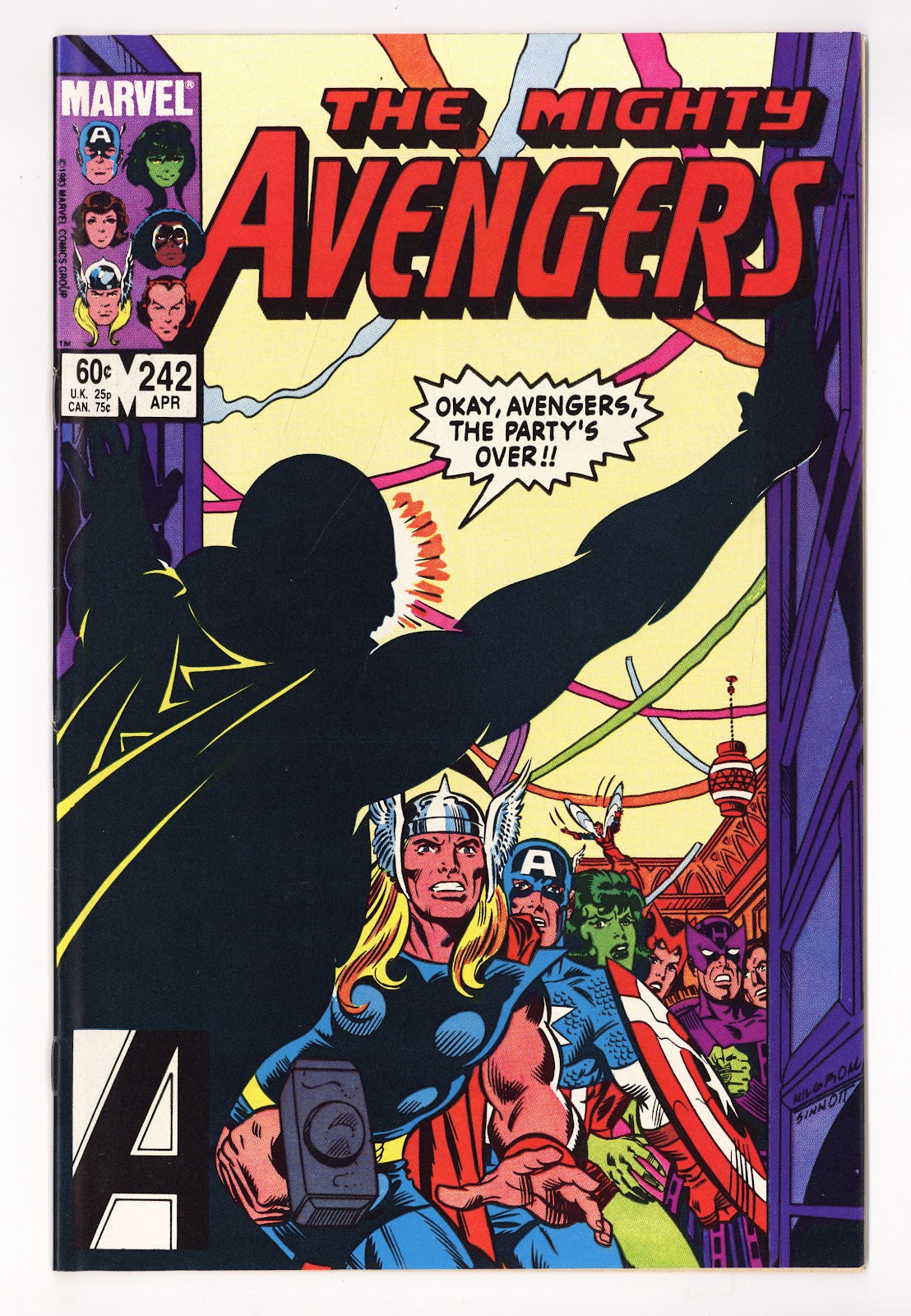 The Avengers Vol 1 242 Mid Grade (1984) Direct 
