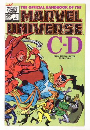 The Official Handbook of the Marvel Universe Vol 1 3  High Grade   (1983)   Direct