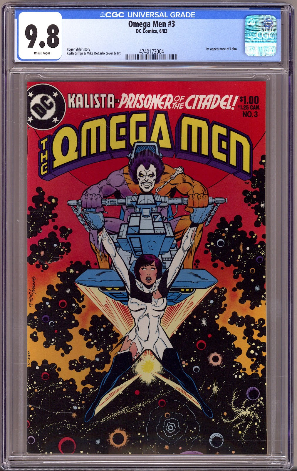 The Omega Men Vol 1 3 CGC 9.8 (NM/M) (1983) 