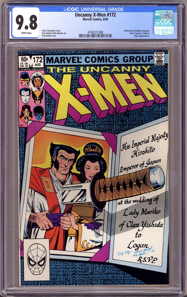 The Uncanny X-Men Vol 1 172 CGC 9.8 (NM/M) (1983)