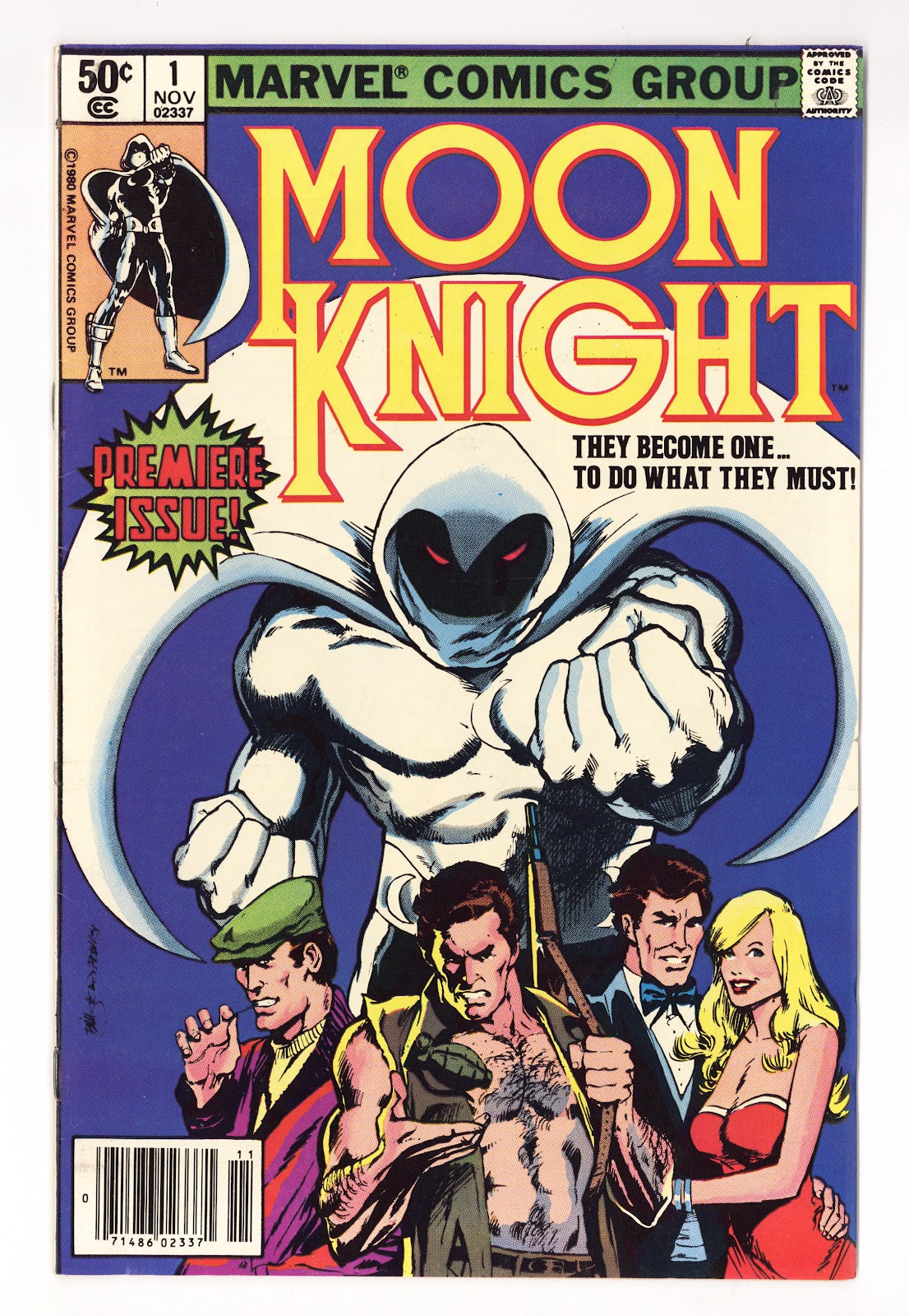 Moon Knight Vol 1 1  VF- (7.5)   (1980)   Newsstand  