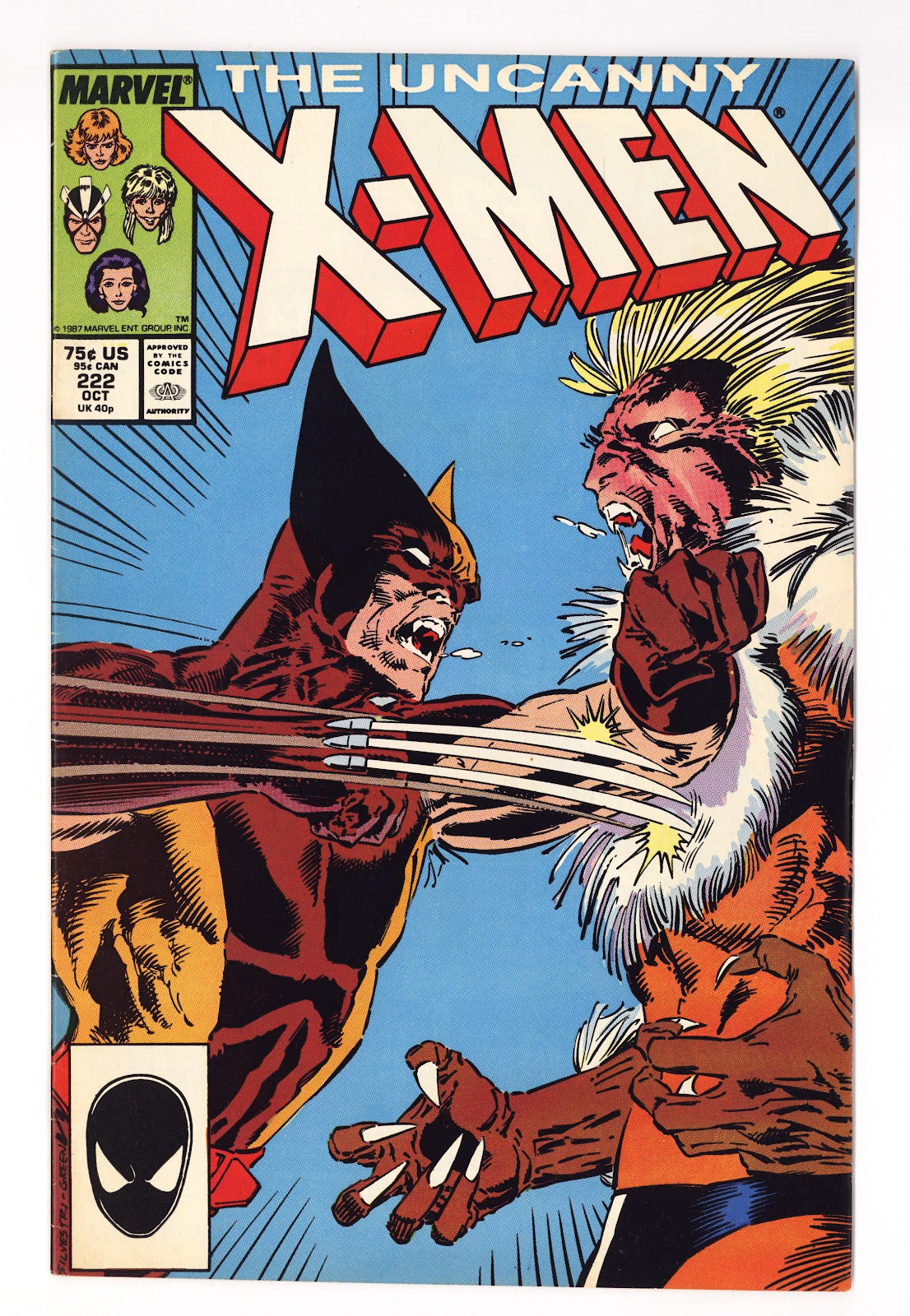 The Uncanny X-Men Vol 1 222  FN/VF (7.0)   (1987)     