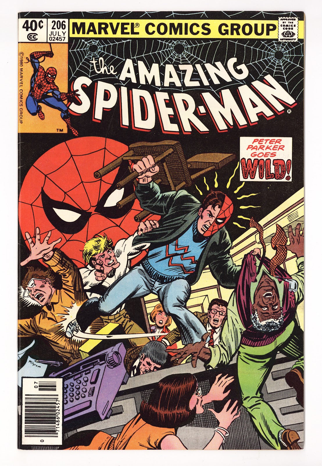 The Amazing Spider-Man Vol 1 206 VF- (7.5) (1980) Newsstand 