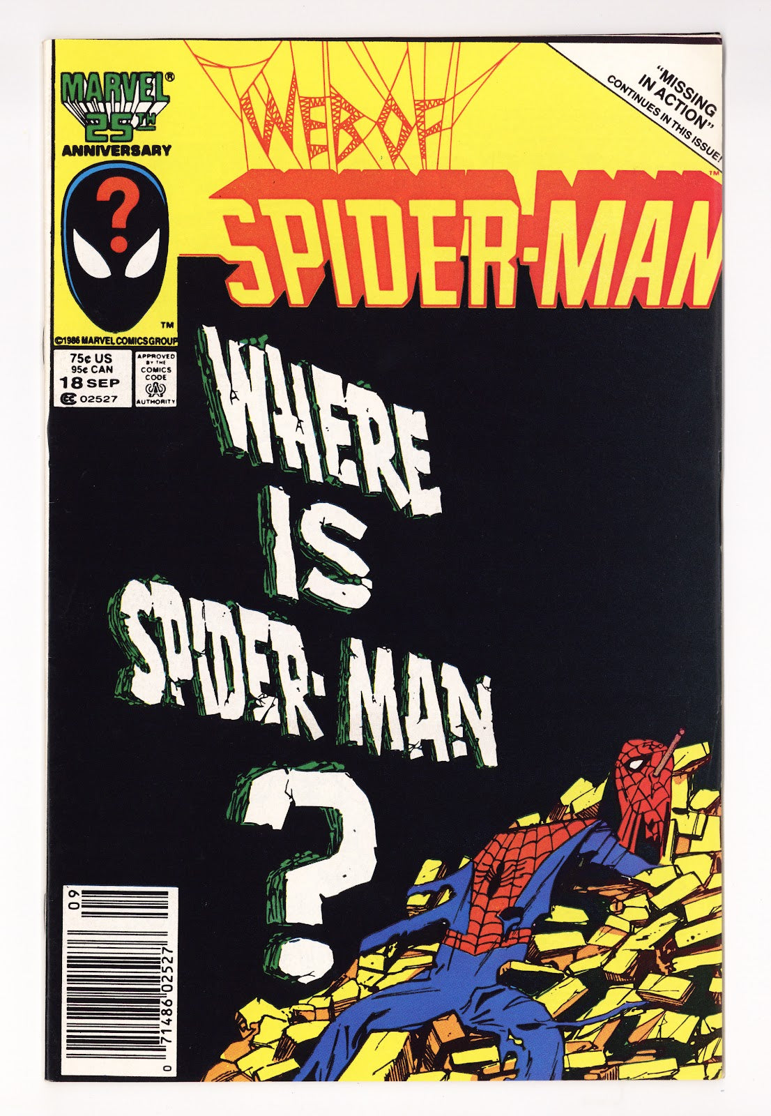 Web of Spider-Man Vol 1 18 FN+ (6.5) (1986) Newsstand 
