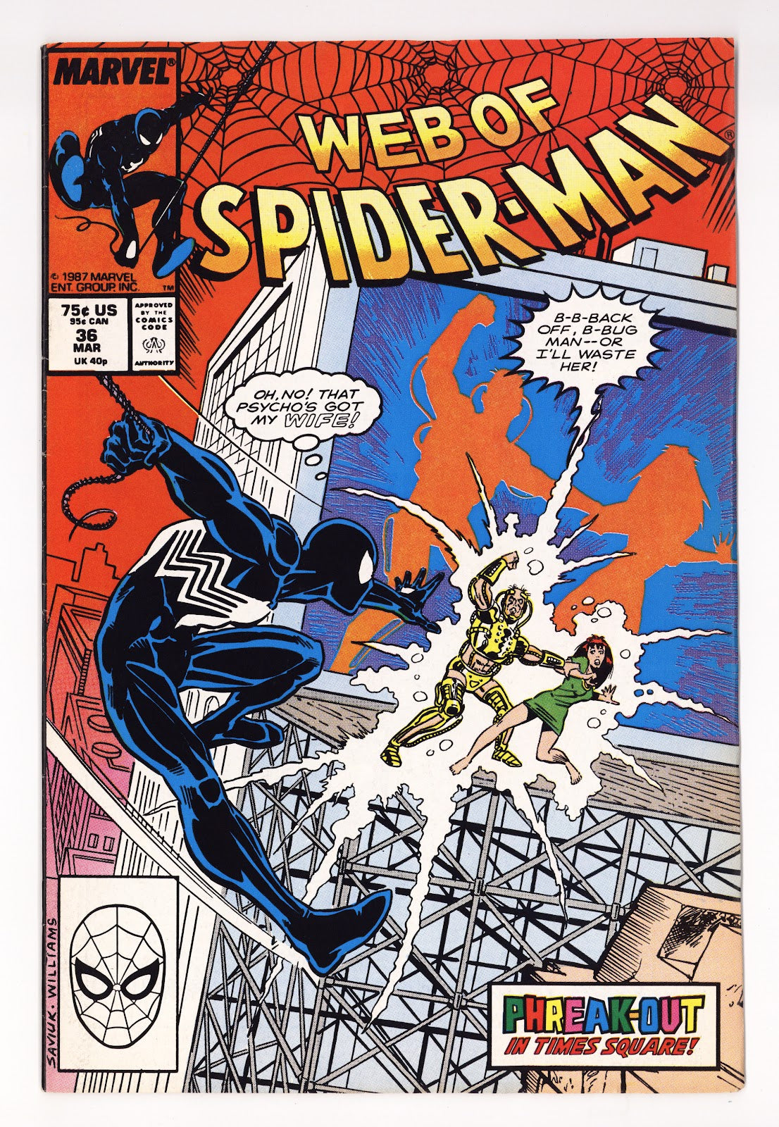 Web of Spider-Man Vol 1 36 FN (6.0) (1988) 