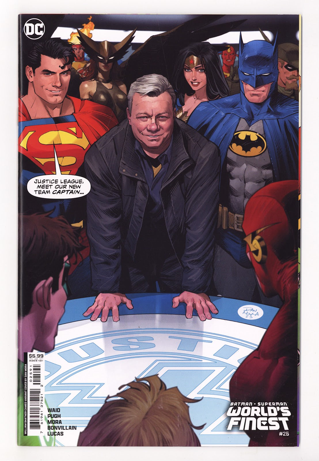 Batman / Superman: World's Finest   25  High Grade   (2024) Mora William Shatner Cameo Cardstock  Variant  
