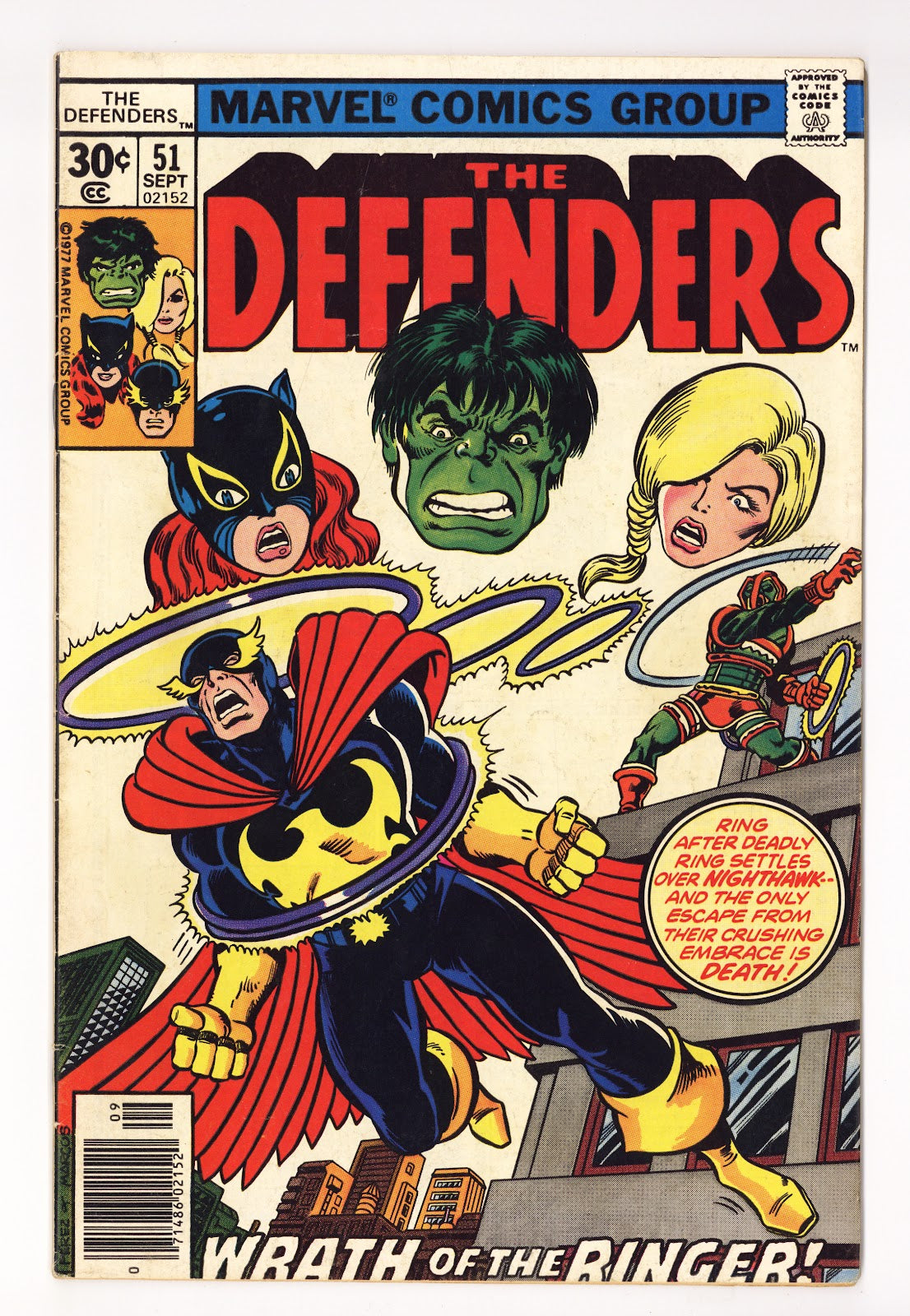 The Defenders Vol 1 51  Mid Grade   (1977)   30¢  