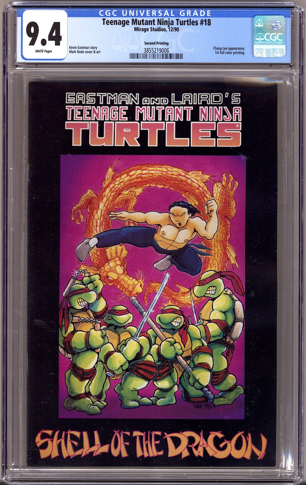 Teenage Mutant Ninja Turtles Vol 1 18 CGC 9.4 (NM)   (1989)   2nd Print