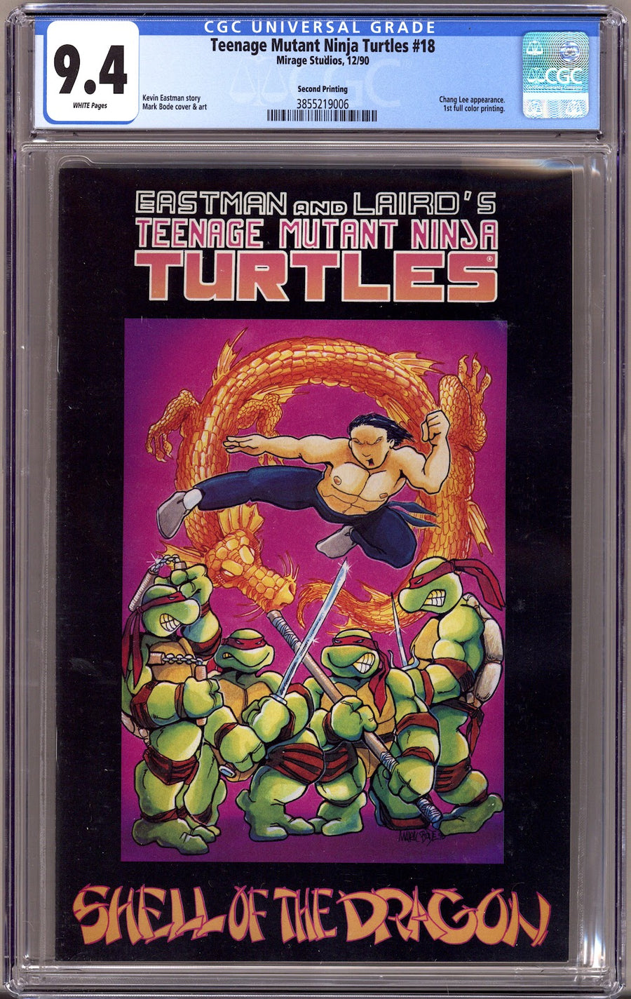 Teenage Mutant Ninja Turtles Vol 1 18 CGC 9.4 (NM)   (1989)   2nd Print