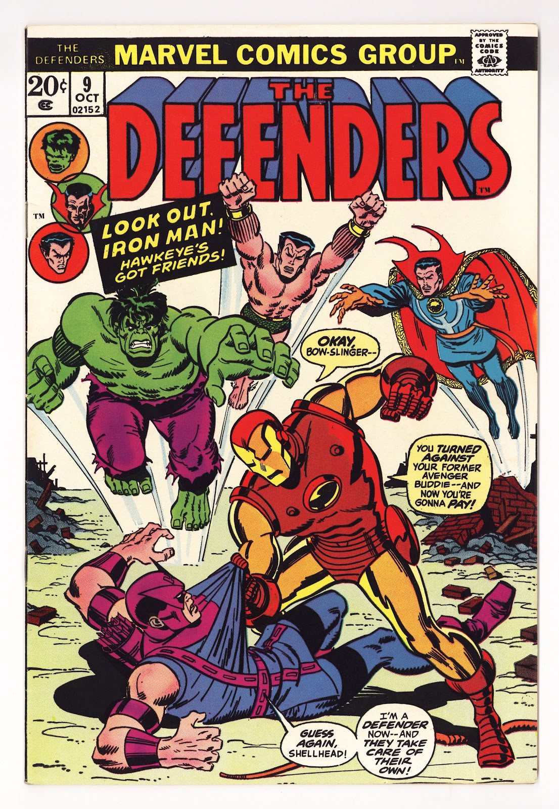 The Defenders Vol 1 9  FN (6.0)   (1973)     