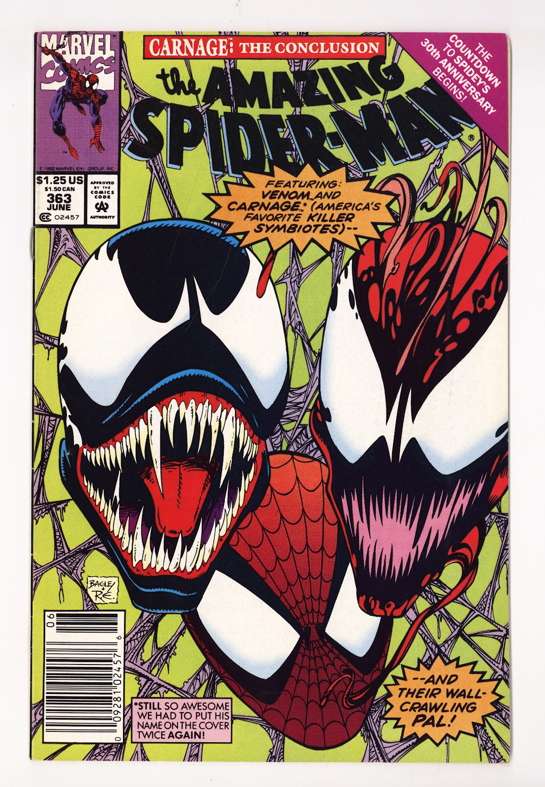 The Amazing Spider-Man Vol 1 363 VF- (7.5) (1992) Newsstand 