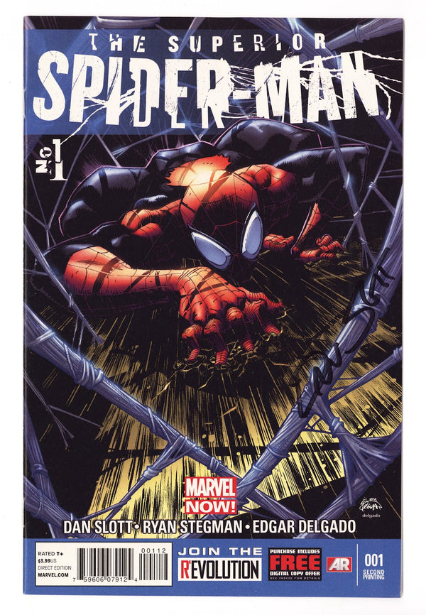 Superior Spider-Man Vol 1 1 NM- (9.2) (2013) 2nd Print Signed x1 Cover Dan Slott
