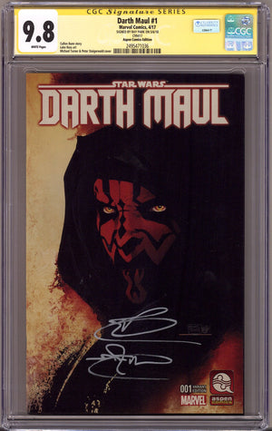 Star Wars: Darth Maul 1 CGC 9.8 (NM/M) (2017) Turner Exclusive Variant Signed x1 Cover Ray Park