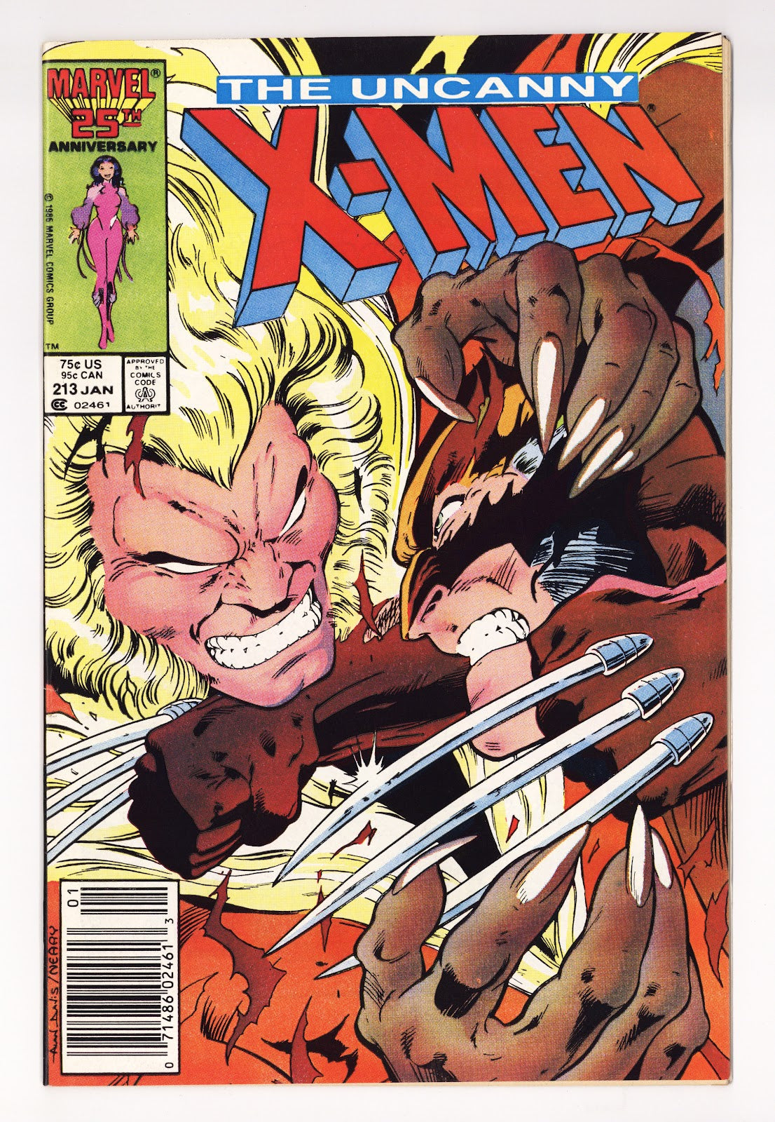 The Uncanny X-Men Vol 1 213  FN+ (6.5)   (1987)   Newsstand  
